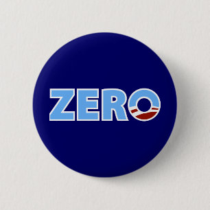 Badge Rond 5 Cm Anti-Obama : Zéro