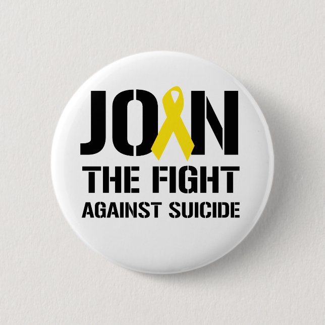 Badge Rond 5 Cm Anti-Suicide (Devant)