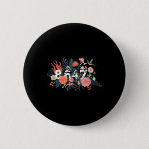 Badge Rond 5 Cm Anti Trump 8647 Floral Resist 86 47 Empêchez Trump