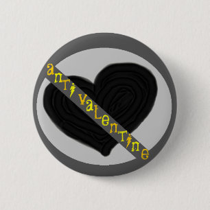 Badge Rond 5 Cm Anti valentine