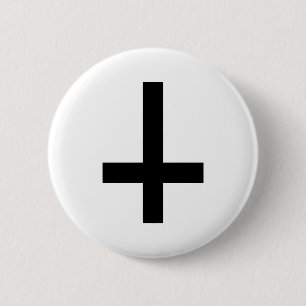 Badge Rond 5 Cm Antichriste croisé