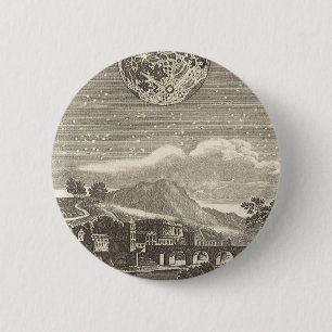 Badge Rond 5 Cm Antique Renaissance Lune par Allain Mallet