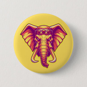 Badge Rond 5 Cm Apex Pachyderm - Édition Circuit Haute Tension