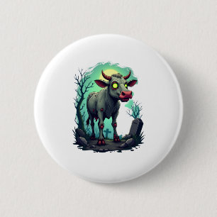 Badge Rond 5 Cm Apocalypse de vache zombie