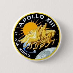Badge Rond 5 Cm Apollo 13 : Survie