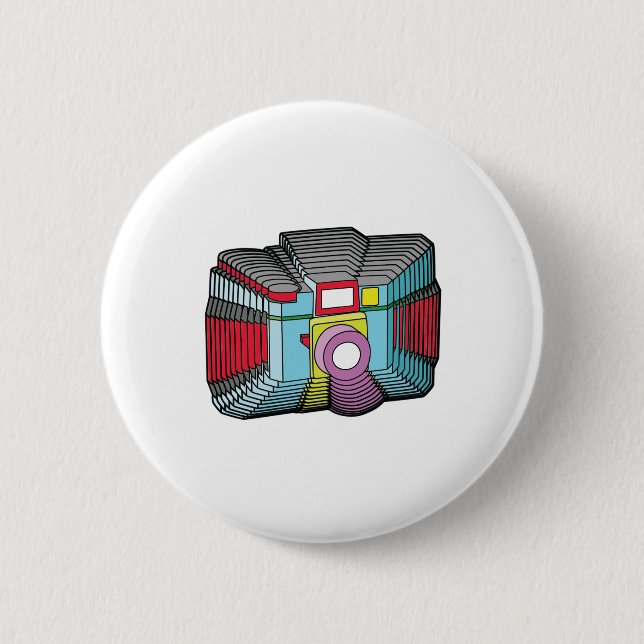 Badge Rond 5 Cm Appareil-photo (Devant)