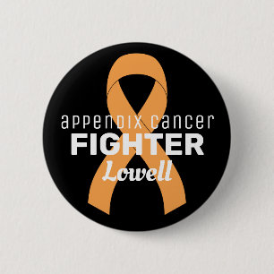 Badge Rond 5 Cm Appendice Bouton noir du ruban cancéreux