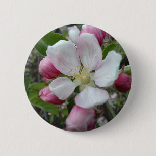 Badge Rond 5 Cm Apple fleurissent