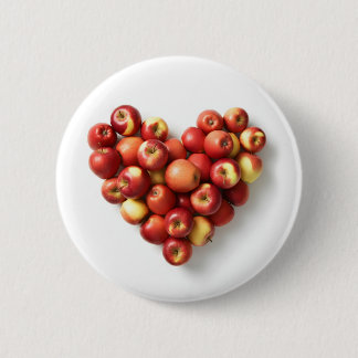 Badge Rond 5 Cm Apple Heart