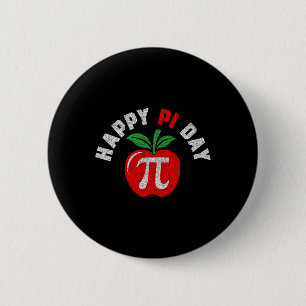 Badge Rond 5 Cm Apple Pi Day 3.14 Math Enseignant Geek étudiant Ne
