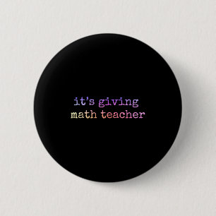 Badge Rond 5 Cm Appréciation de l'enseignant en mathématiques Géom