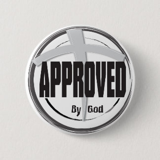 Badge Rond 5 Cm Approuvé par le bouton d'un DIEU