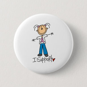 Badge Rond 5 Cm Appui de cancer du sein