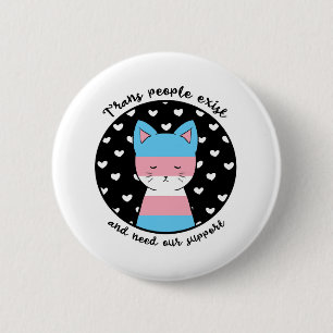 Badge Rond 5 Cm Appui Kitty de transsexuel