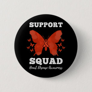 Badge Rond 5 Cm Appuyer la sensibilisation aux maladies cardiaques