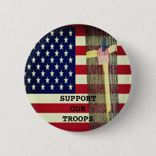 Badge Rond 5 Cm Appuyer notre bouton Troopsl