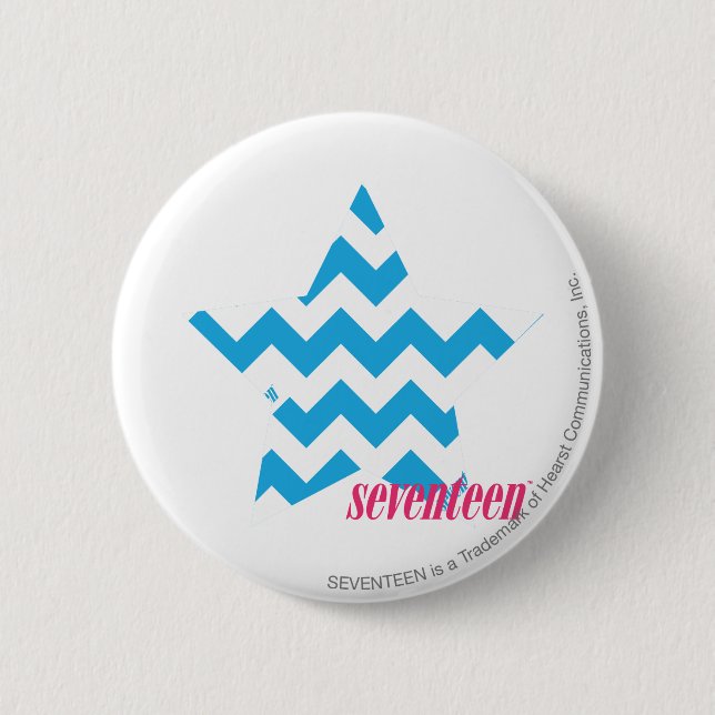 Badge Rond 5 Cm Aqua 2 de zigzag (Devant)
