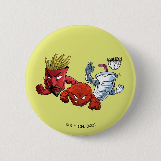 Badge Rond 5 Cm Aqua Ado Force de la faim Anime Graphisme (Devant)