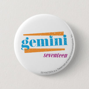 Badge Rond 5 Cm Aqua de Gémeaux