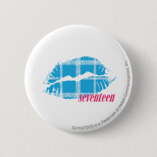 Badge Rond 5 Cm Aqua de plaid