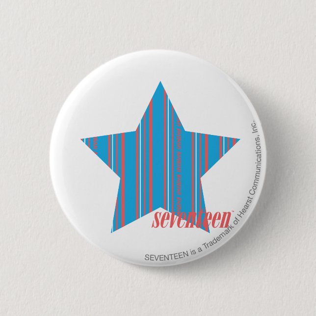 Badge Rond 5 Cm Aqua mince 2 de rayures (Devant)