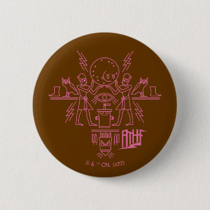 Badge Rond 5 Cm Aqua Teen Hunger Force Hieroglyphics