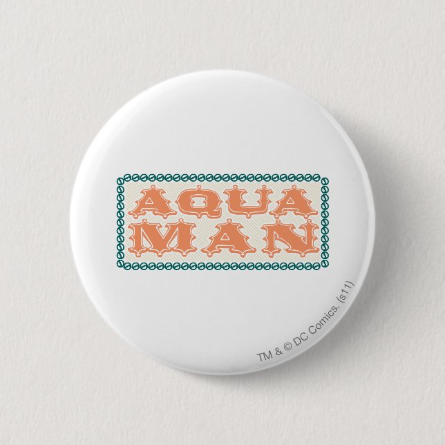 Badge Rond 5 Cm Aquaman C'est Showtime ! Lettres (Devant)