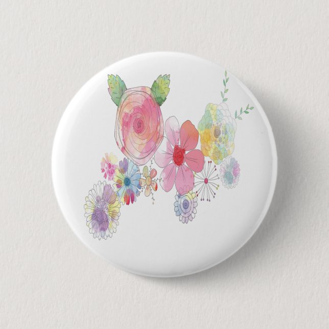 Badge Rond 5 Cm Aquarelle (Devant)