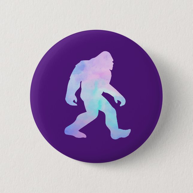 Badge Rond 5 Cm Aquarelle Bigfoot (Devant)