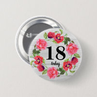 Aquarelle Fleurs roses Circle Conception de courro