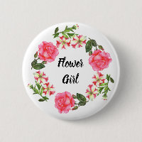 Aquarelle Fleurs roses Circle Conception de courro