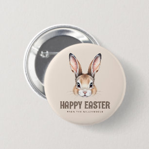 Badge Rond 5 Cm Aquarelle moderne personnalisée Mignonne Lapin de