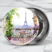 Aquarelle Tour Eiffel Paris Café français