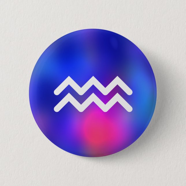 Badge Rond 5 Cm Aquarius (Devant)