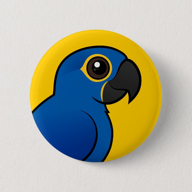Badge Rond 5 Cm Ara de jacinthe (Devant)