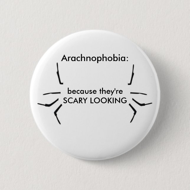 Badge Rond 5 Cm Arachnophobia (Devant)