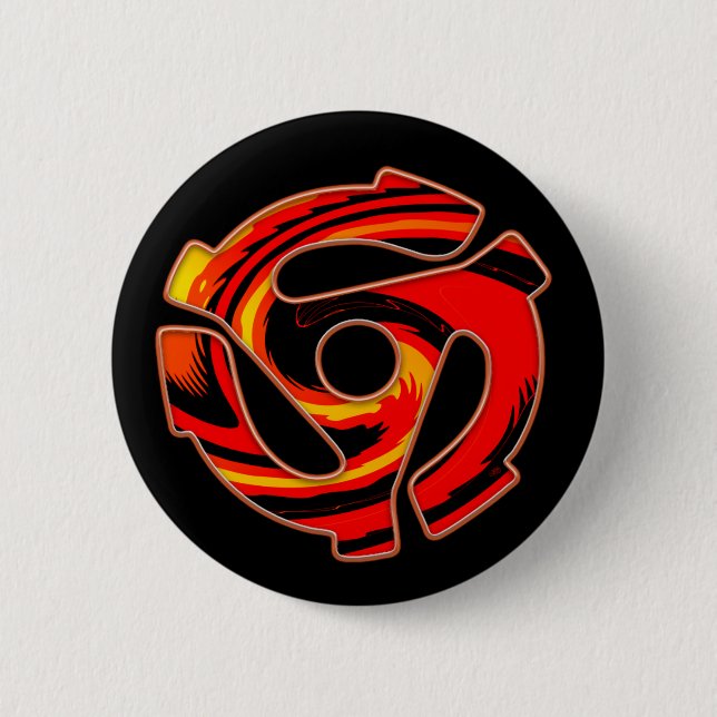 Badge Rond 5 Cm Araignée à 45 tr/min (Devant)