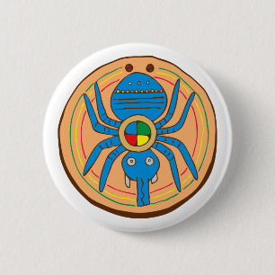 Badge Rond 5 Cm Araignée américaine