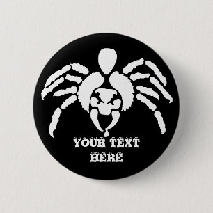 Badge Rond 5 Cm Araignée avec venin sur croc