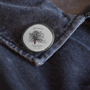Badge Rond 5 Cm Arborescence de conservation de la réunion familia