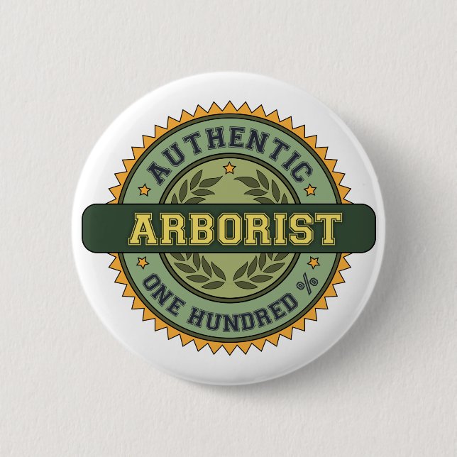 Badge Rond 5 Cm Arboriste authentique (Devant)