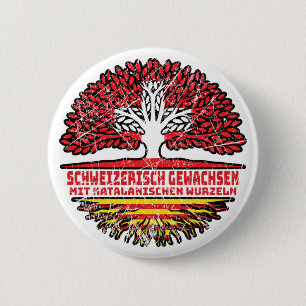 Badge Rond 5 Cm Arbre catalan suisse