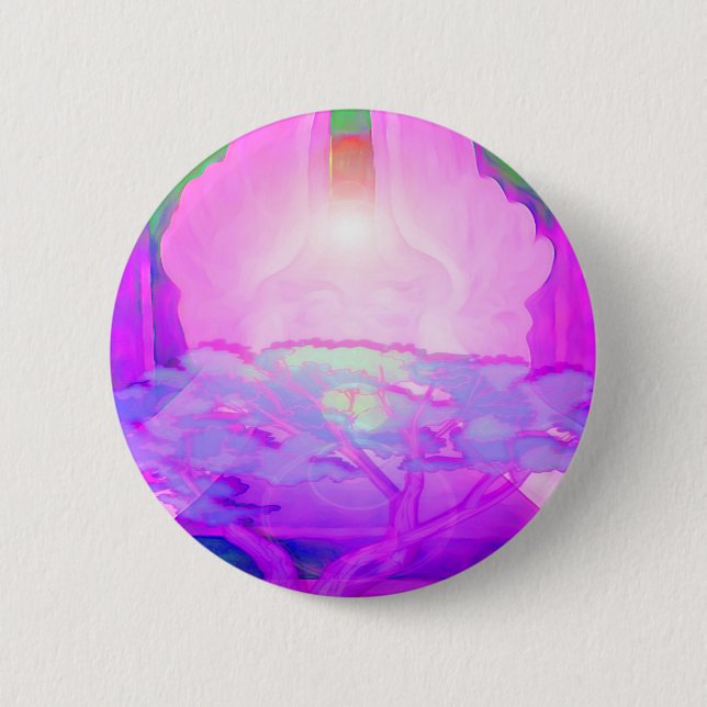 Badge Rond 5 Cm Arbre de la créativité de la vie (Devant)