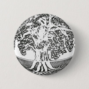 Badge Rond 5 Cm Arbre de la terre de la vie
