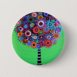 BADGE ROND 5 CM ARBRE DE LA VIE