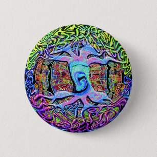 Badge Rond 5 Cm Arbre de la vie