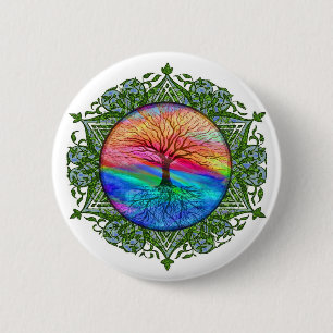 Badge Rond 5 Cm Arbre de l'apaisement de la vie