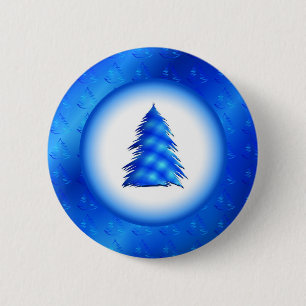 Badge Rond 5 Cm Arbre de Noël