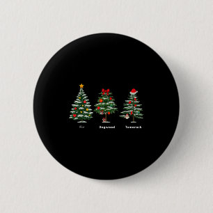 Badge Rond 5 Cm Arbre de Noël avec Message Caché Subtil Anti Trump