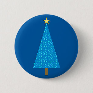 Badge Rond 5 Cm Arbre de Noël moderne